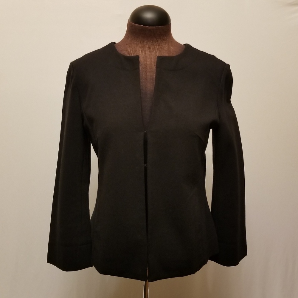 Ann Taylor Black Knit Blazer Small